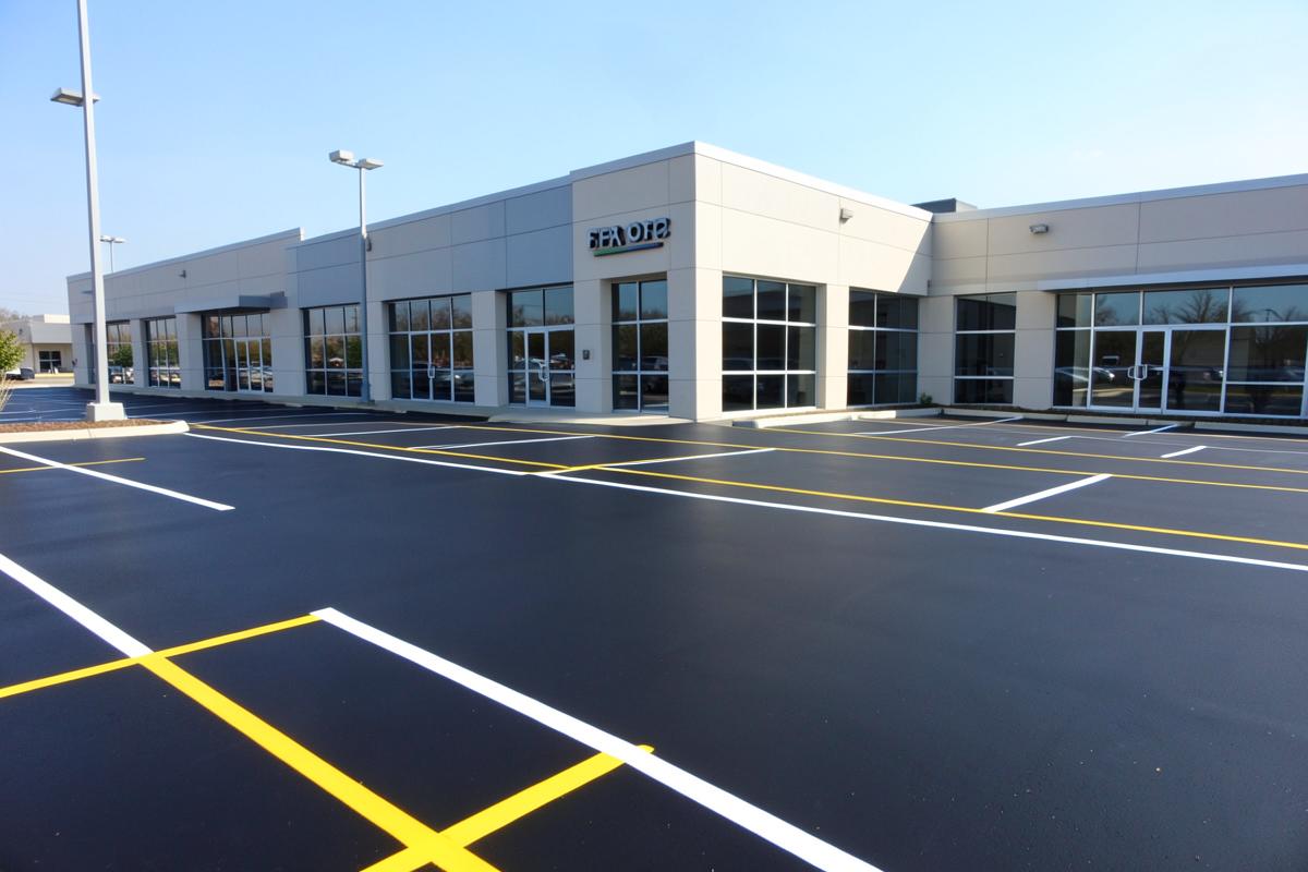 Sealcoating work in progress in northern New Jersey